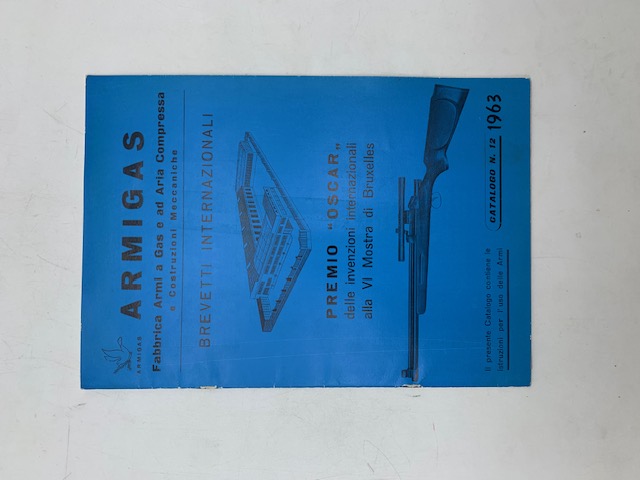 Armigas. Fabbrica armi a gas e ad aria compressa. Catalogo 1963